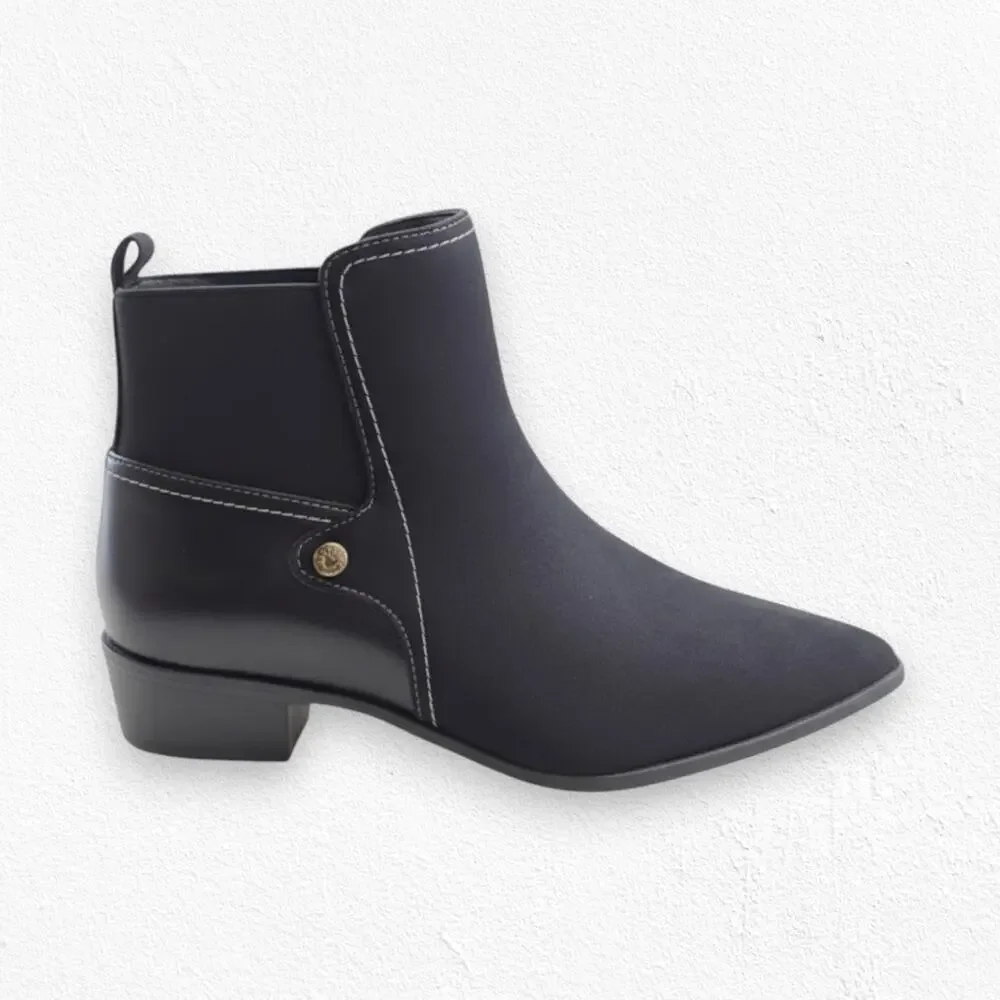 Liz Claiborne Barrington Black Suede Pointed Toe Ankle Booties Size 7.5 M NIB